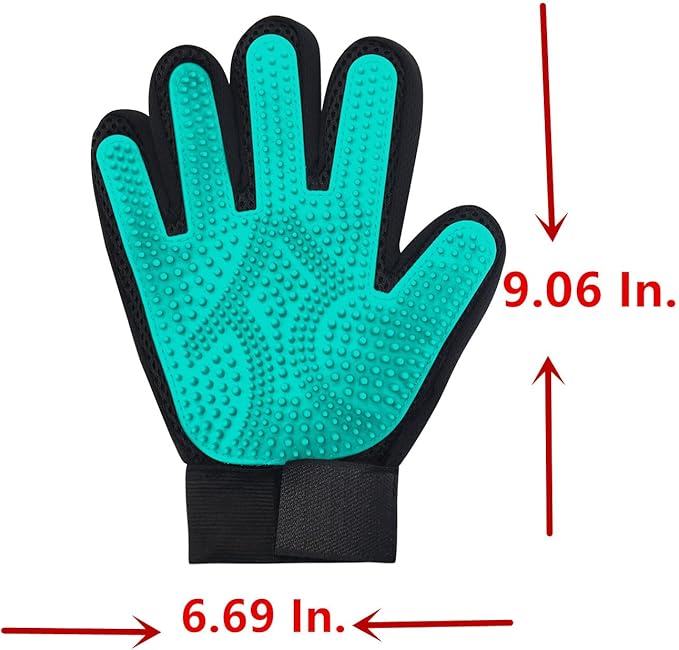 1 Pair Reusable Pet Hair Remover Gloves,Gentle Pet Shedding Glove Brush,Glooming Gloaves,Massage Mitt with Enhanced Five Finger Design - Perfect for Dogs & Cats with Long & Short Fur