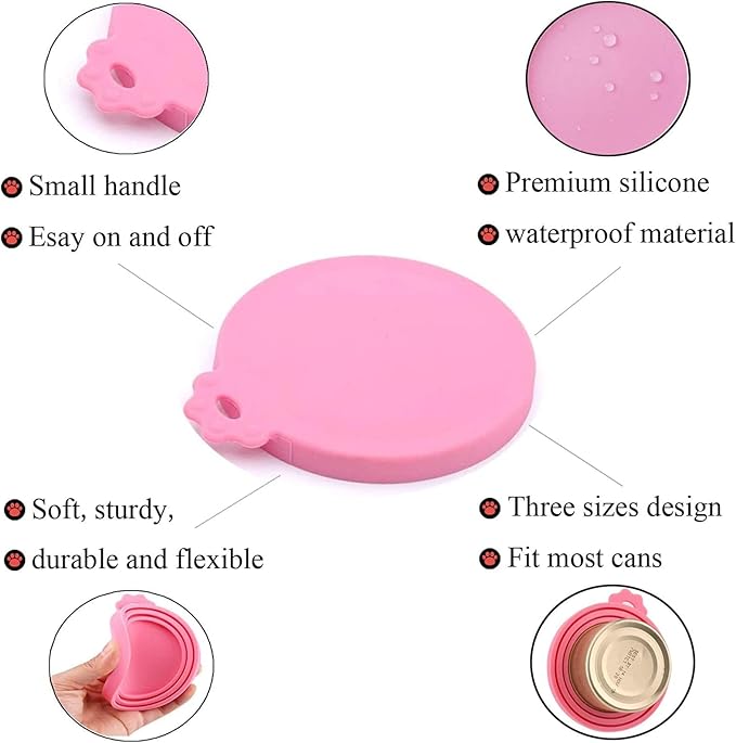 Dog Food Can Covers Silicone Food Can Lids for Cat Dog Pet Food Cans | Universal Size | BPA Free | (Mix Color3)…