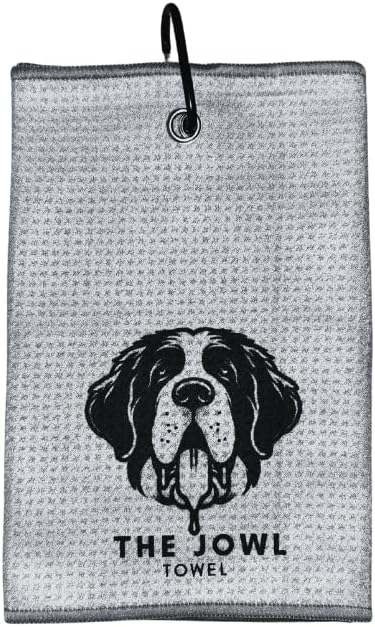 Jowl Towel for Large and Small Dog Grooming, Absorbant, Fast-Dry Microfiber, Includes Leash Hook