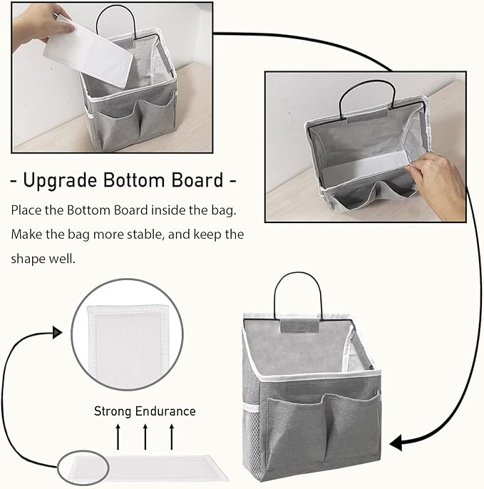 Wall Hanging Organizer Bag (Small) (Pink-2pcs)