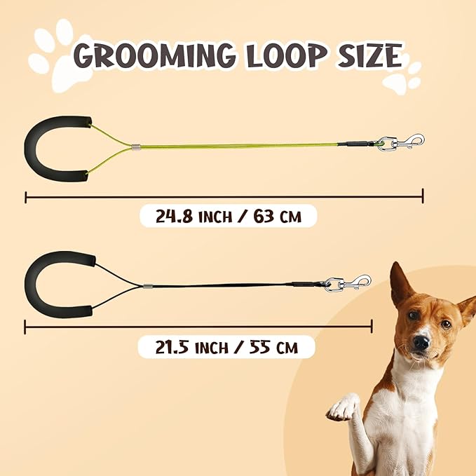Pet Grooming Loops, Pet Belly Loop Restraint No Sit Haunch Holder for Pet Dog Grooming Arm and Table,Sturdy Noose Loop Dog Supplies for Small Medium Large Dogs