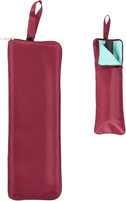 uxcell Wet Umbrellas Bag, 15 x 5 Inch Waterproof Oxford Cloth Reversible Umbrellas Sleeve Cover Portable Waterproof Case for Wet Travel Folding Umbrellas Travel Home Outdoor, Burgundy