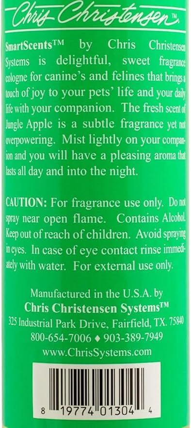 Chris Christensen Smart Scents Jungle Apple Dog Cologne, Groom Like a Professional, Long Lasting, Designer Fragrances, 16 oz