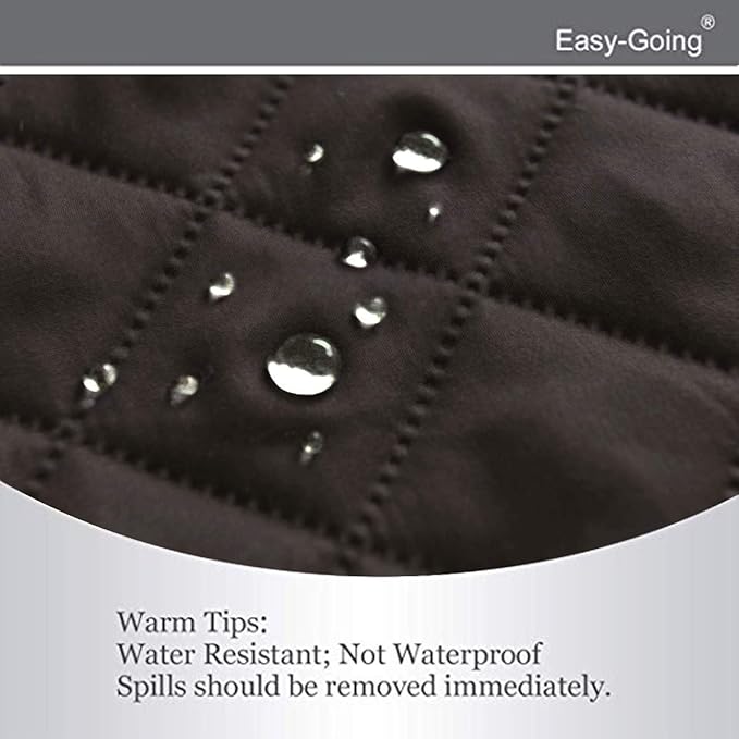 Easy-Going Futon Slipcover Reversible Sofa Cover Armless Couch Cover Water Resistant for Pets & Kids (Chocolate/Chocolate)