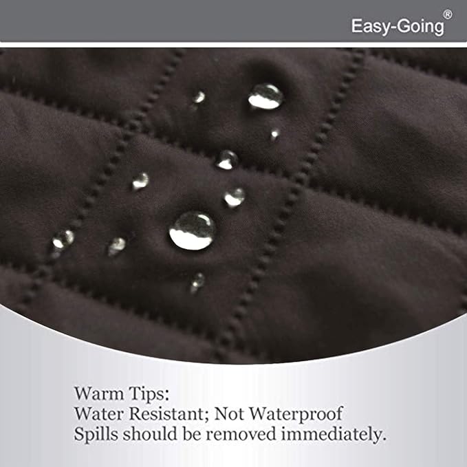 Easy-Going Reversible Loveseat Couch Cover for 2 Cushion Couch Sofa Cover for Dogs Water Resistant Furniture Protector with Foam Sticks Elastic Straps for Pet (Loveseat, Chocolate/Chocolate)