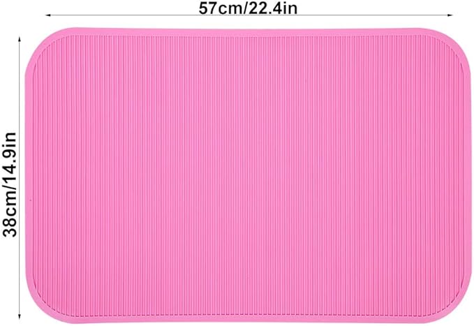 Pet Grooming Mat, Pet Grooming Bathing Training Table, Professional Pet Grooming Table Top Mats Premium Non Slip Rubber Mat, Durable, Waterproof, and Easy to Clean (Pink)