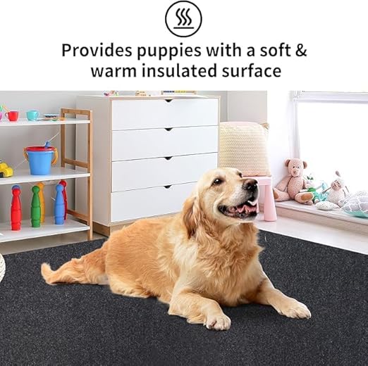 NYFITY Kennel Pad Dog Crate Mat Liner, Absorbs Urine, Waterproof, Non-Slip, Washable Puppy Pee Pad for Kennel Training - Under Pet Cage to Protect Floors, Thin Cut to Fit Design (48" x 29" - 1 Pack )
