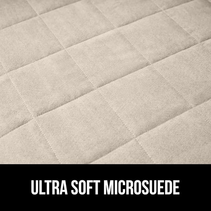 GORILLA GRIP Patented Waterproof Slip-Resistant Oversized 78” Sofa Protector Cover, for Leather or Fabric Couch Cushion, Large Microsuede Furniture Covers Dogs Pets Machine Washable Slipcover, Taupe