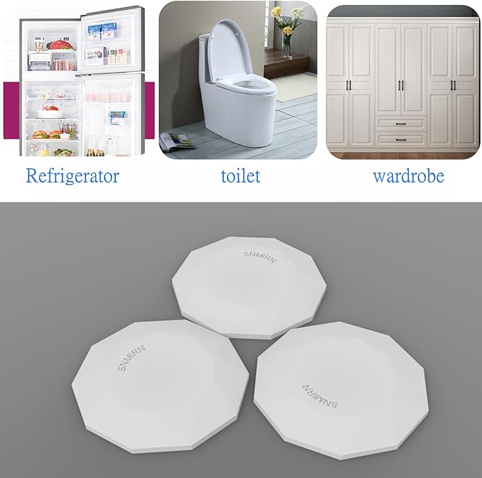 Door Stopper Wall Protector 3" with Strong 3M Adhesive - Quiet and Shock Absorbent Silicone Wall Protectors from Door Knobs - Larger Door Bumper to Protect Every Wall Surface (White-3 pcs