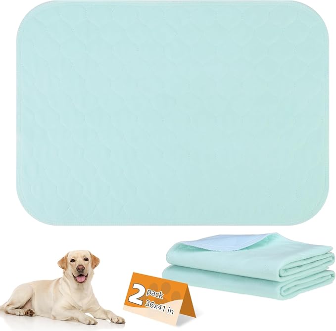 KOOLTAIL Washable Pee Pads for Dogs - Waterproof Dog Mat Non-Slip Puppy Potty Training Pads, Reusable Whelping Pads for Dog Crate PlayPen