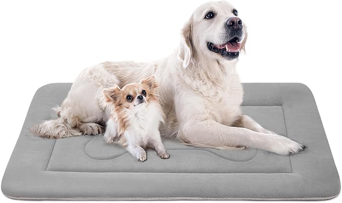 JoicyCo Extra Large Dog Bed Soft Dog Crate Pad Mat 48 in Non-Slip Bottom Washable Dog Sleeping Mattress Pet Beds Cat Beds Kennel Pads
