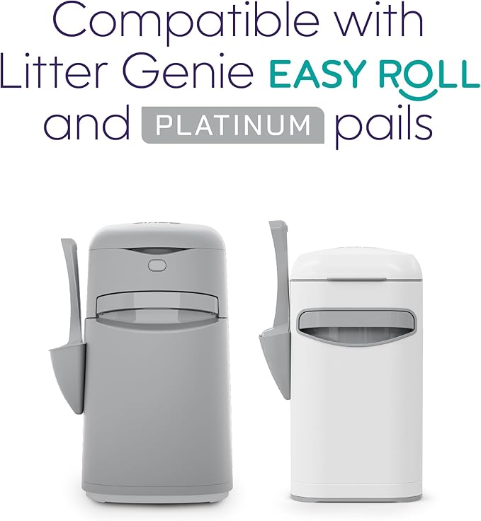 Litter Genie Easy Roll Refill | Cat Litter Refill Bags | 24 Tear-Off Bags | Lasts Up to 6 Months | 65% Recycled Plastic | Zero Plastic Packaging | Fits Litter Genie Easy Roll & Platinum Pails