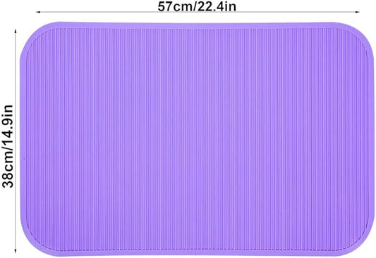 Pet Grooming Mat, Pet Grooming Bathing Training Table, Professional Pet Grooming Table Top Mats Premium Non Slip Rubber Mat, Durable, Waterproof, and Easy to Clean (Purple)