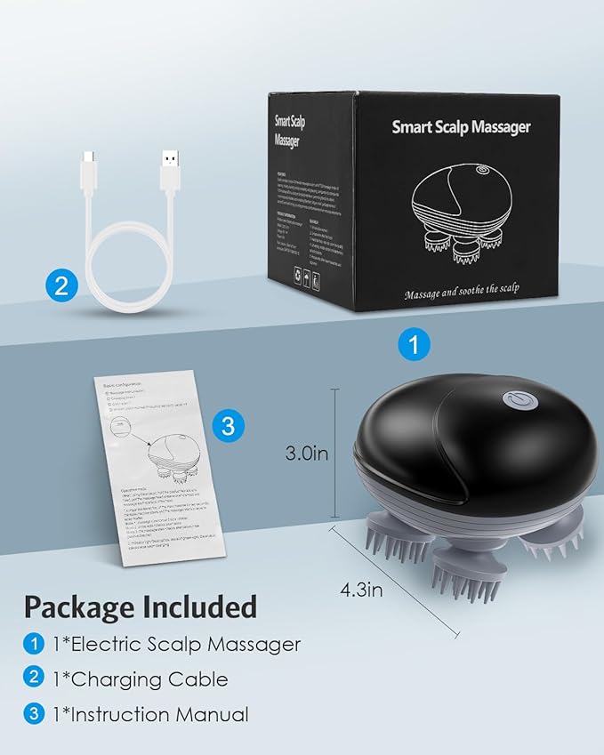 Upraded Handheld Cat Massager Dog, 4 Massage Heads, Cat Head and Back Scratcher, Electric Pet Massager for Dogs and Cats, for Relieving Tight Stiffness Muscles, Promote Bonding