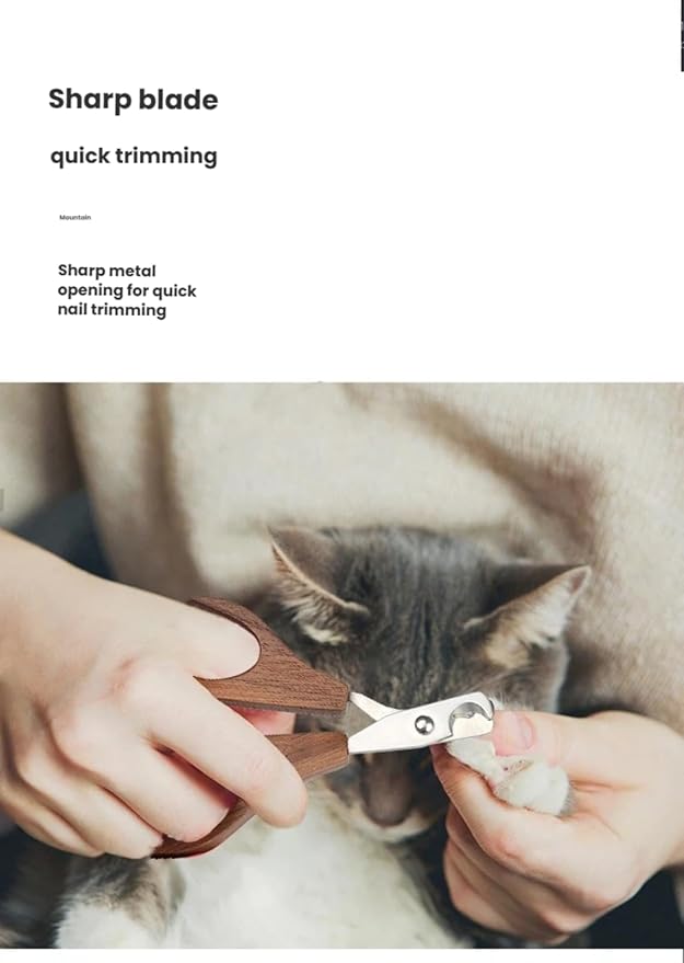 5-Piece Wooden Pet Grooming Kit for Cats & Dogs | Deshedding Brush, Dematting Comb, Massage Comb, Double-Sided Comb & Nail Clipper | Complete Detangling and Shedding Solution