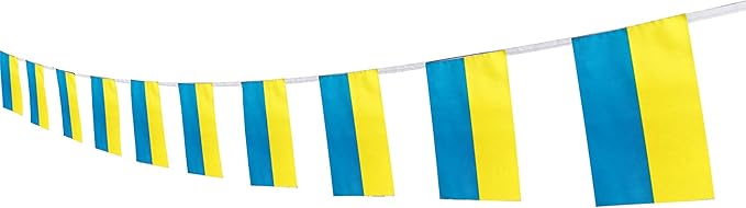 Ukraine Flag Ukrainian Flag,100Feet/76Pcs National Country World Pennant Flags Banner,Party Decorations Supplies,Bar,Indoor and outdoor flags,Intarnational Festival