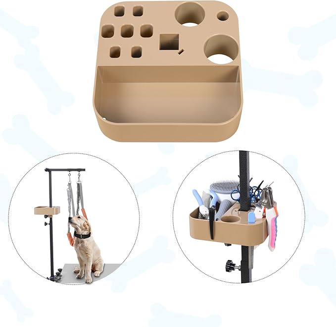 TopLove Adjustable Grooming Tool Organizer for Scissors, Brushes and Combs - Fits Most Beauty Arms