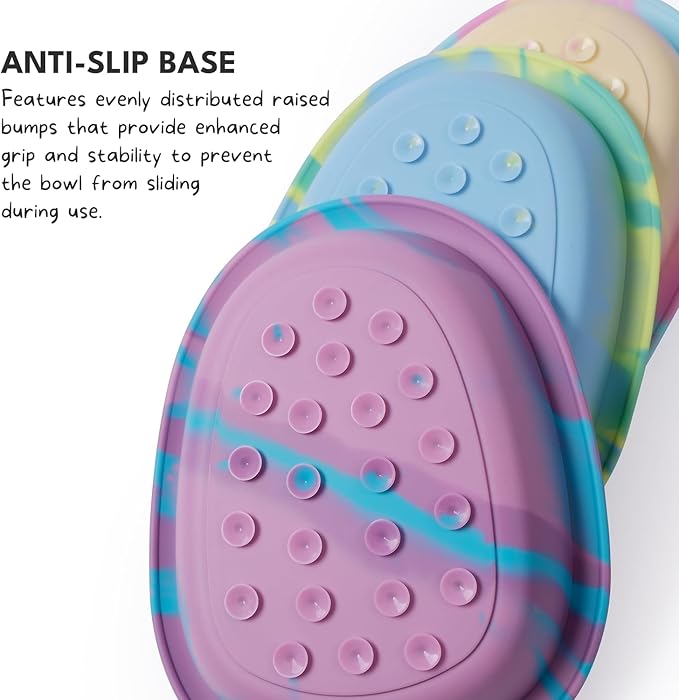 CHEWFFON Interactive Dog&Cat Lick Mat Bowls, BPA-Free Silicone Dog Slow Feeder Bowl with Suction Cups, Non Slip Food Bowl for Dogs and Cats, Reduces Boredom and Anxiety, Dishwasher Safe, Green