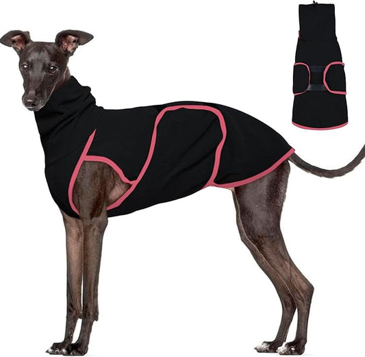 Dog Anxiety Jacket Calming Shirt, Anxiety Relief Calming Vest with Dog Ear Muffs, Noise Protection Dogs Winter Coat, Lightweight Stretchy Turtleneck T-Shirts