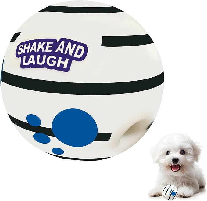 SHAKE AND LAUGH Glow in The Dark Dog Toys Ball, Interactive Dog Ball, Shaking with Gibbering Sound, XS, 2.75 in (7 cm)