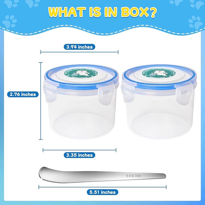 REFLYING Canned Cat Food Storage Lids,Reusable Airtight Can Cover Pet Food Sealer - Keeps Cat Food Storage Can Fresh, Cat Food Container Eliminates Odor, Easy To Use With SUS 304 Spoon,Can Opener