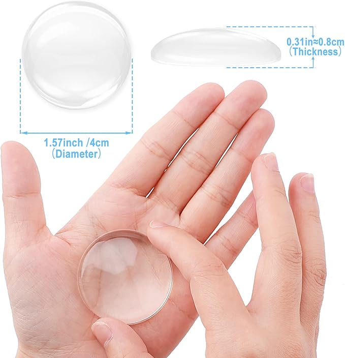 Wall Door Handle Stopper - 6 PCS Clear Round Rubber Door Knob Wall Shields, Guard Cushion Bumper Protectors for Wall - Stronger Self-Adhesive Silencer (1.57" 6PCS, Clear)
