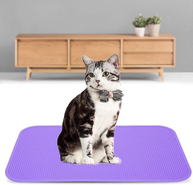 Pet Grooming Mat, Pet Grooming Bathing Training Table, Professional Pet Grooming Table Top Mats Premium Non Slip Rubber Mat, Durable, Waterproof, and Easy to Clean (Purple)