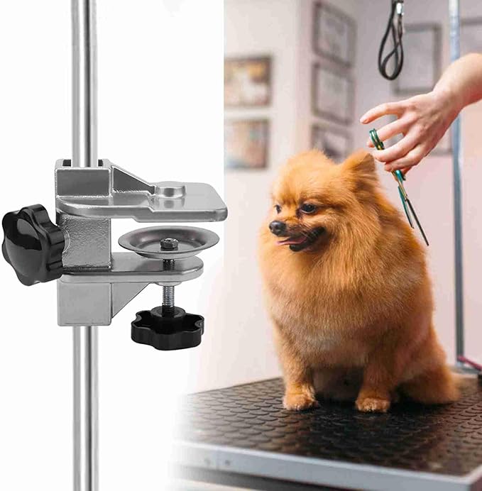 Milltrip Pet Grooming Table Arm with Clamp, Aluminum Professional Hair Dryer Holder for Dog/Cat Grooming (Inner diameter 2.3 * 2.3cm)