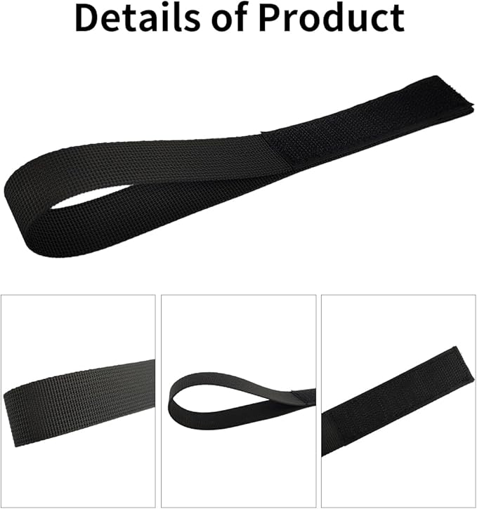 4PCS Trunk Cover Pull Rope for Tesla Model Y, Black Nylon Rope Strap, Trunk Strap, Compatible with Passenger Car, Tesla Model Y Accessories