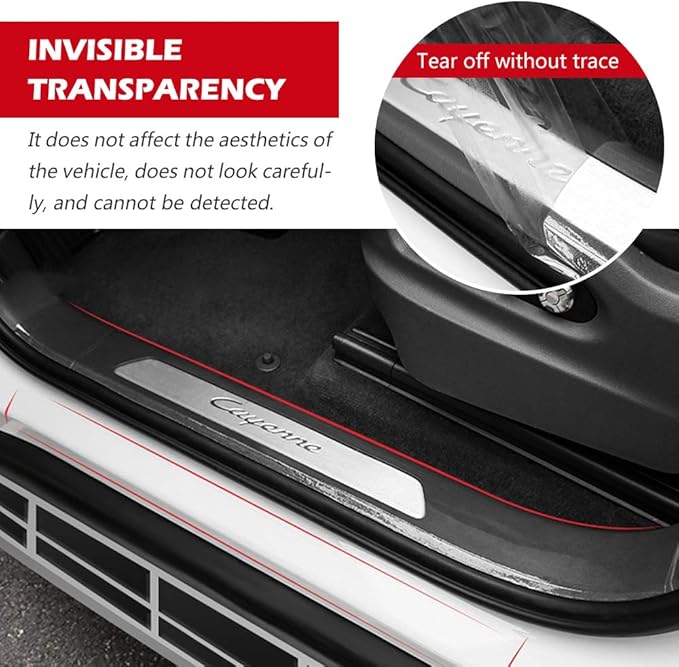 CloudBuyer Universal Door Edge Protector, Clear Sill Guard Film with Anti-Collision Protection for Vehicles (33Ft x 1.2In, Transparent)