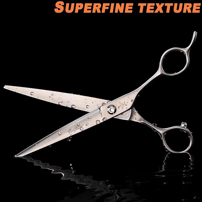High-end Professional Dog Grooming Scissors Pet Grooming Shears 7 Inches Extremely Very Sharp Made Of Stainless Steel Alloy By Hand For Dog Cat Groomer