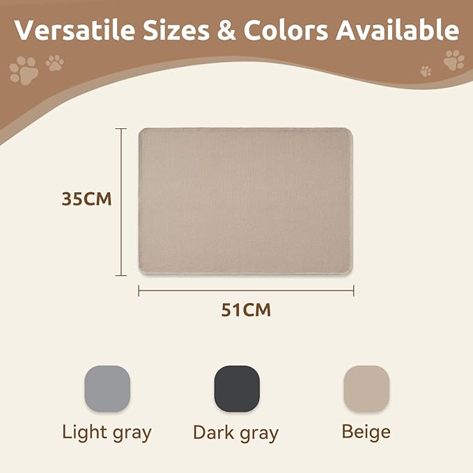 MontVoo Washable Dog Bed Cover, Absorbent Quick Dry Pet Bed Sheet, Easy Hair Removal Couch Covers for Dogs/Cats, 14x20 Inches, Waterproof PU Backing Dog Bed Mat for Car Seat, Crate, Cover Only, Beige
