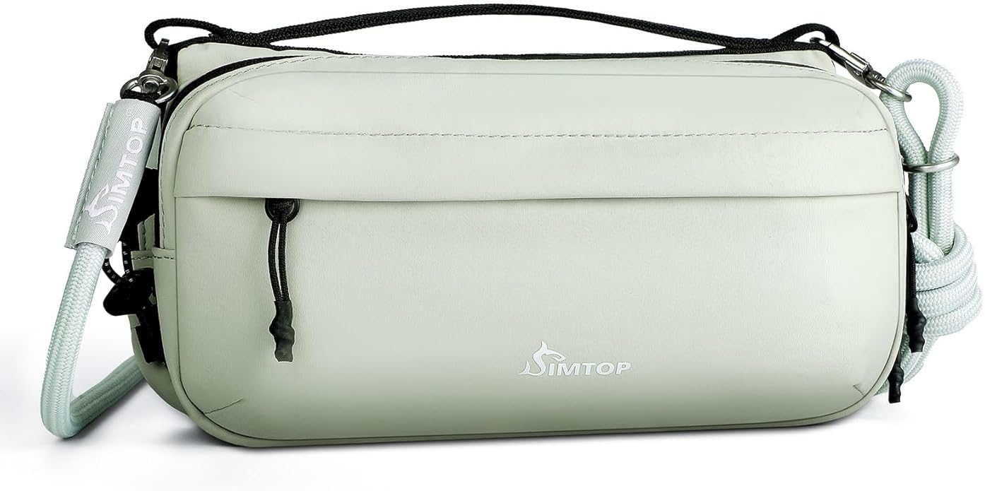 Small Crossbody Travel Bag for Women, Water-Resistant Nylon, RFID Blocking, Organizer with Bottle Slot, Adjustable Rope Strap