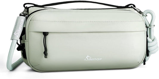 Small Crossbody Travel Bag for Women, Water-Resistant Nylon, RFID Blocking, Organizer with Bottle Slot, Adjustable Rope Strap
