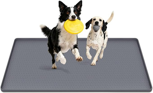 51" x26" Reusable Training Pads for Dogs Lanstics Silicone Dogs Mat Non-Slip Dog Training Pads Dog Pee Pad for Potty Training Floor Protector (Grey)