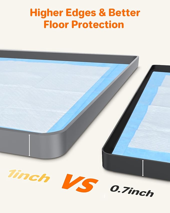 Aisslro Pet Feeding Mat, 27”x27” Absorbent Pet Placemat for Food and Water Bowl, Non-Slip Silicone, Leak-Proof Floor Protection for Quick Dry Water Dispenser Mat for Dog and Cat, Grey