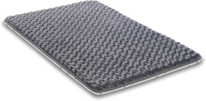 XXXL Dog Bed for Crate High Resilience Foam Crate Pad Mat for Large Dogs Washable Anti-Slip,53" x 36",Dark Gray