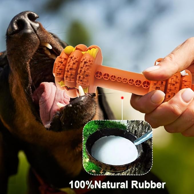 Hswaye Dog Chew Toys for Aggressive Chewers,Food Grade Non-Toxic Dental Pet Toy,Tough Durable Indestructible Dog Toys for Small Medium Dogs.Orange（8IB-15IB）