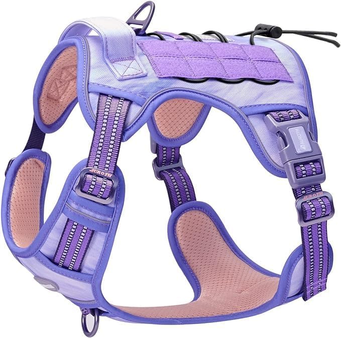 AUROTH Tactical Dog Harness for Large Dogs No Pull Adjustable Pet Harness Reflective K9 Working Training Easy Control Pet Vest Military Service Dog Harnesses Very Peri S