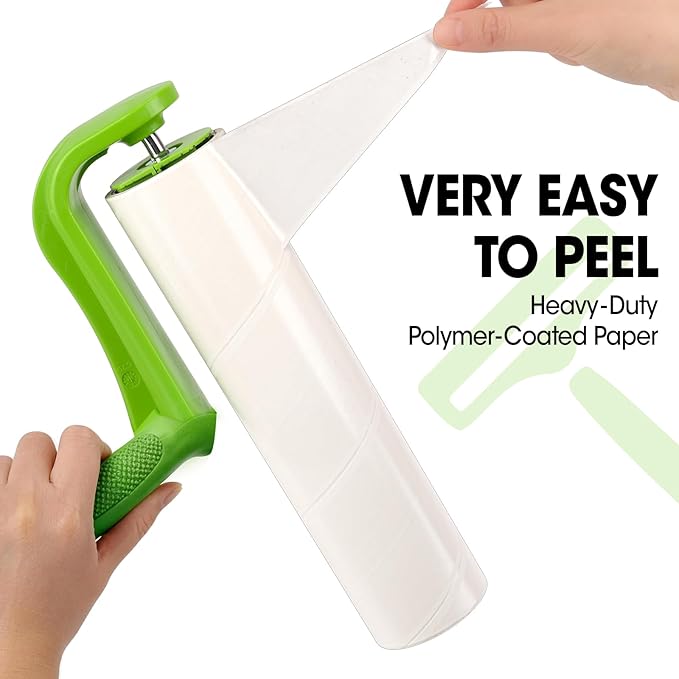 10 Inch Lint Roller Refills, 12 Rolls 600 Sheets Large Lint Rollers for Pet Hair Extra Sticky, Easily Remove Carpets, Clothes, Couch and Curtains Dust (Not Include Lint Roller Handle)