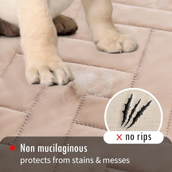 fuguitex Waterproof Dog Bed Cover Couch Cover for Pet Anti-Slip Cat Mat Pet Pad Blanket for Sofa Chair Recliner Bed Furniture Protrctor