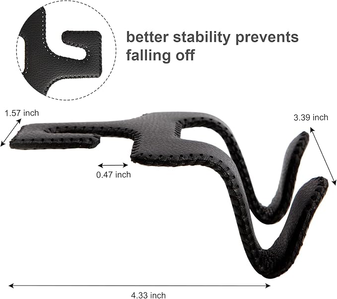 【2021 Upgraded】 Car Purse Hook, 2 in 1 Car Seat Headrest Hooks Durable Hanger Storage Holder Leather Organizer for Hanging Grocery Bags, 1 Pack, Beige