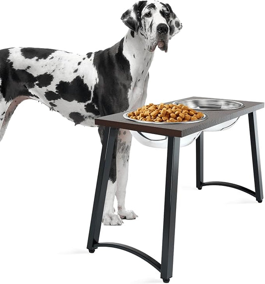 Elevated Dog Bowls for Extra Large Dogs with 2 X-Large Stainless Steel Dog Bowls -3000ML(100oz), 16.5" Tall Raised Dog Bowl Stand, Food & Water Bowls for Large Breed, Extra Large Dogs