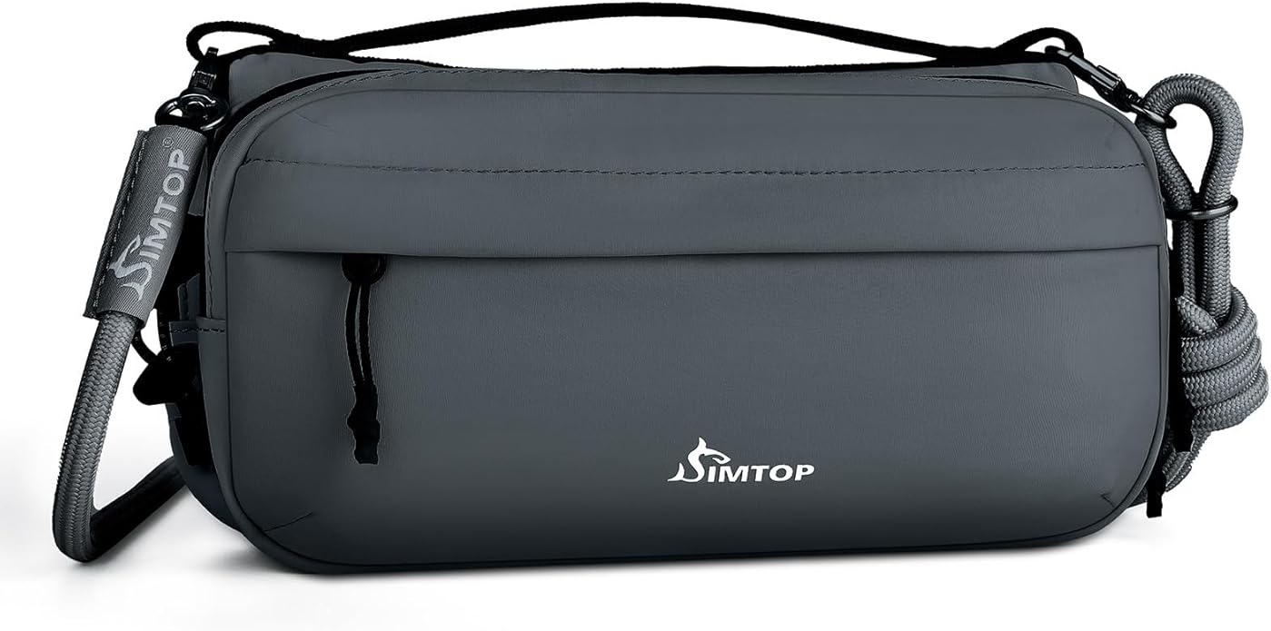 Small Crossbody Travel Bag for Women, Water-Resistant Nylon, RFID Blocking, Organizer with Bottle Slot, Adjustable Rope Strap