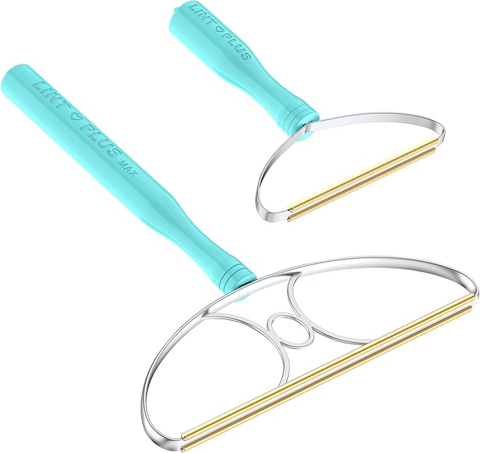 Pet Hair Removal Tool Kit-Max and Pro-by LINTPLUS Cat Hair Remover,Dog Hair Remover and Carpet Rake-Easy Pet Hair Remover for Carpeted Stairs & Rugs-Gets Every Hair!