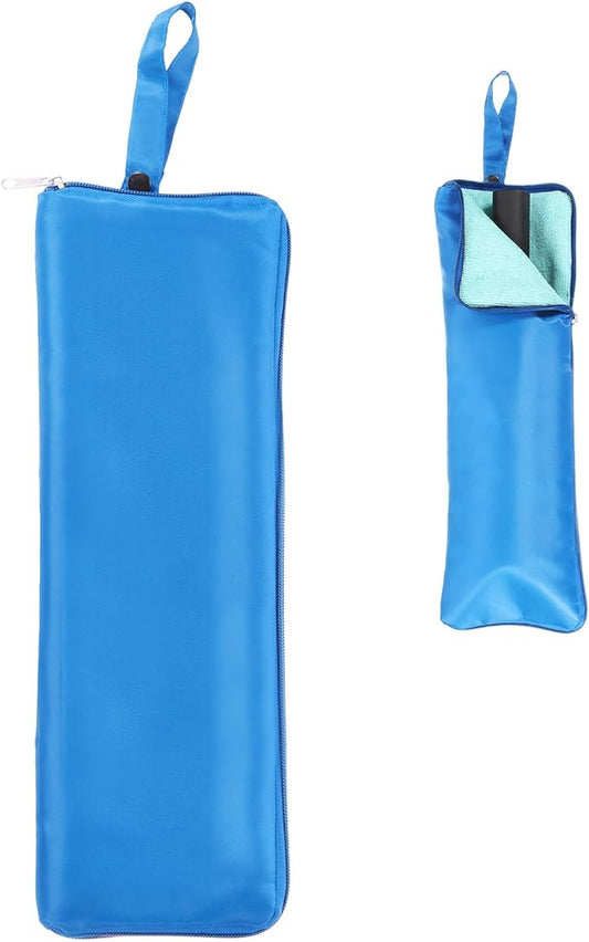 uxcell Wet Umbrellas Bag, 11 x 5 Inch Waterproof Oxford Cloth Reversible Umbrellas Sleeve Cover Portable Waterproof Case for Wet Travel Folding Umbrellas Travel Home Outdoor, Blue