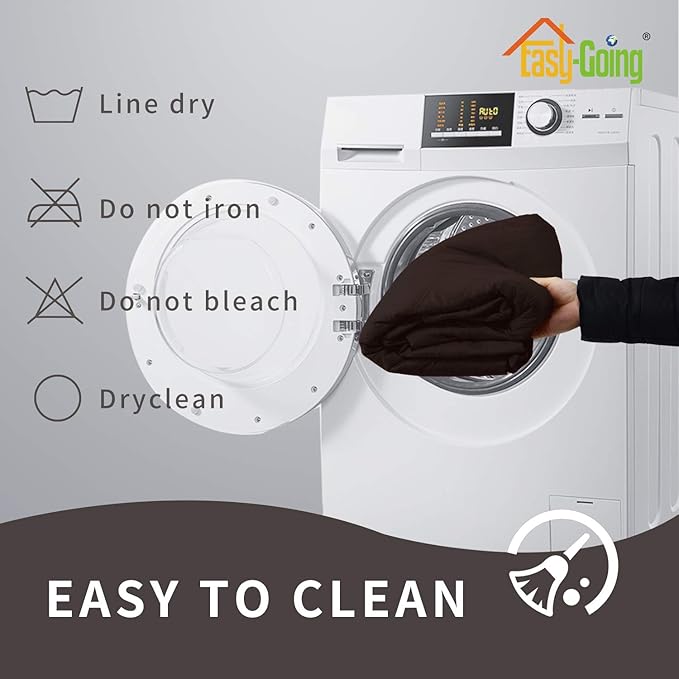 Easy-Going Sofa Slipcover Waterproof Recliner Chair Cover Non-Slip Fabric Couch Cover for Living Room Washable Furniture Protector for Pets Kids Children Dog Cat (Recliner, Chocolate)