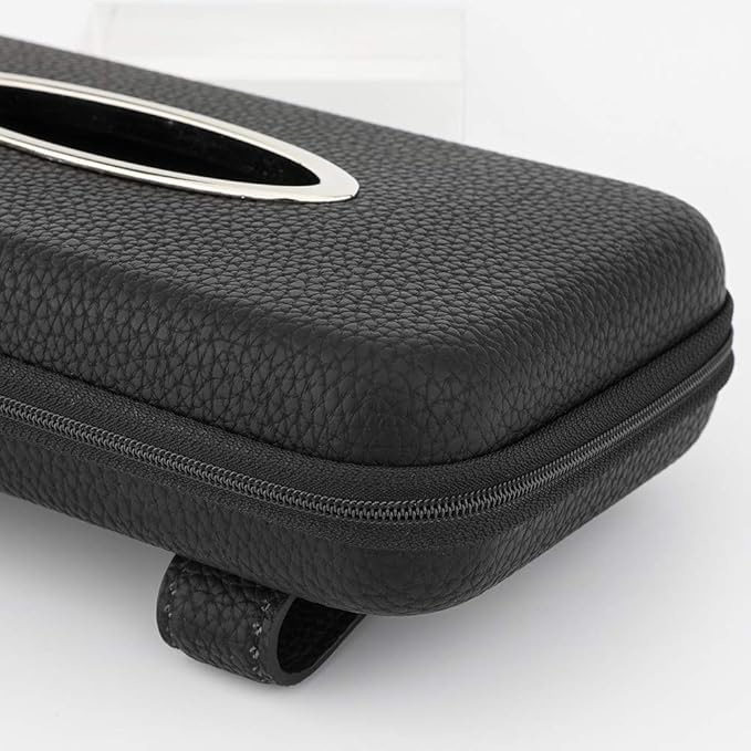 Car Tissue Holder, Sun Visor Napkin Holder, Car Visor Tissue Holder, PU Leather Backseat Tissue Case Holder for Car,Vehicle (Black)