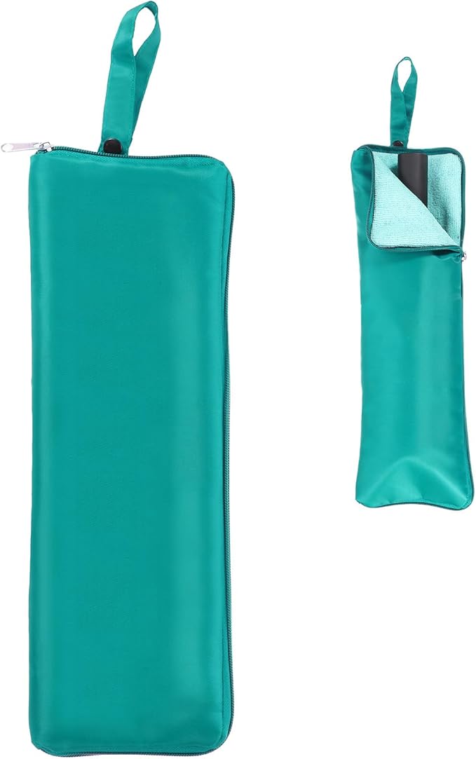 uxcell Wet Umbrellas Bag, 15 x 5 Inch Waterproof Oxford Cloth Reversible Umbrellas Sleeve Cover Portable Waterproof Case for Wet Travel Folding Umbrellas Travel Home Outdoor, Dark Green
