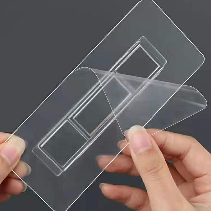 6 PCS Adhesive Toothbrush Holder Wall Mounted Sticky Pads, Strongly Traceless Adhesive Hook, Adhesive Mounted Hooks with No Drilling for 3.7 to 3.9 in Hanging Mouths